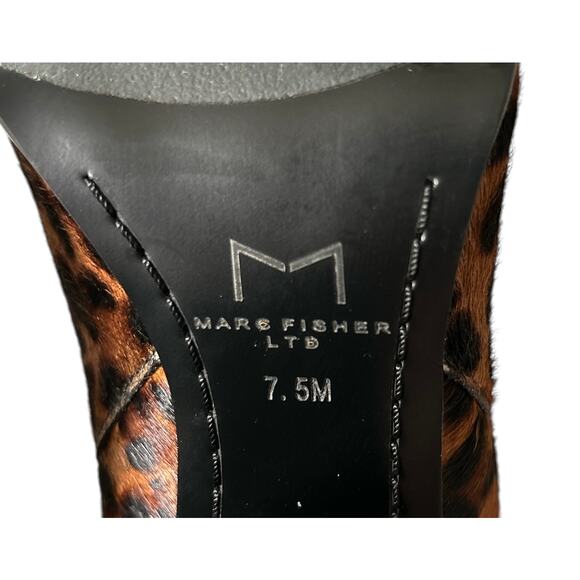 Marc Fisher Women’s Size 7.5M Animal Print‎ Cow Fur Alva Booties - Picture 7 of 8